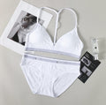 Modern Cotton Thin Strap / Y-Back Triangle Bralette Set
