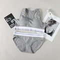 Racerback Modern Cotton Bralette & Bikini / Brief Set