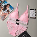 Lightly Lined Triangle Bralette & Bikini Set (Lace Series)