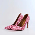 Pink Leopard Print Heels Dance Shoes - Professional High Heel Pumps for Latin, Twerk & Jazz