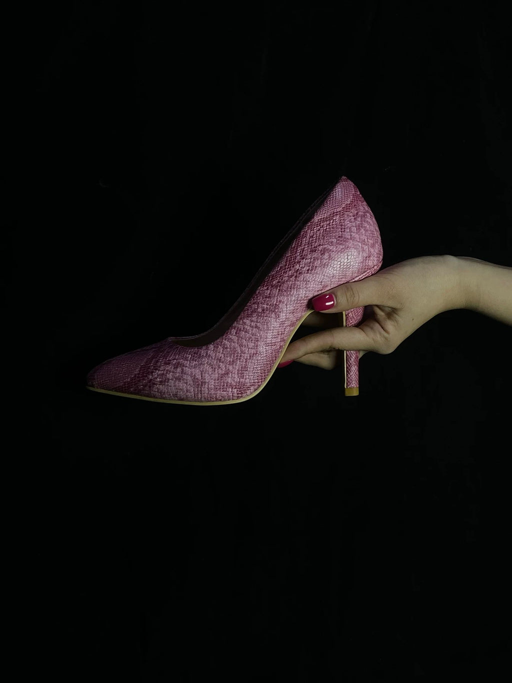 Pink Snakeskin Professional Dance Heels - Exotic Python Print Stiletto Pumps for Heels & Latin